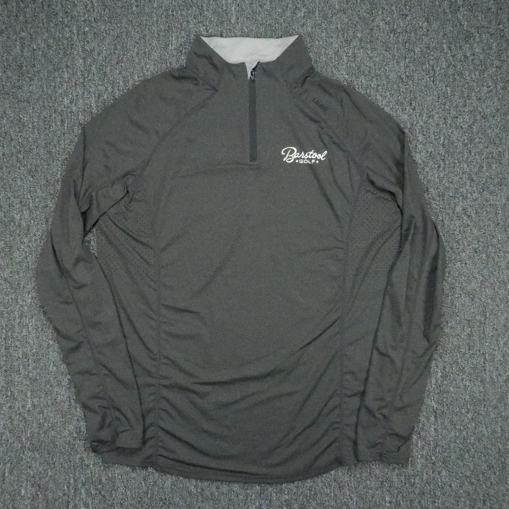UNRL Pullover Mens Large Gray Barstool Golf Stride Collection Quarter Zip